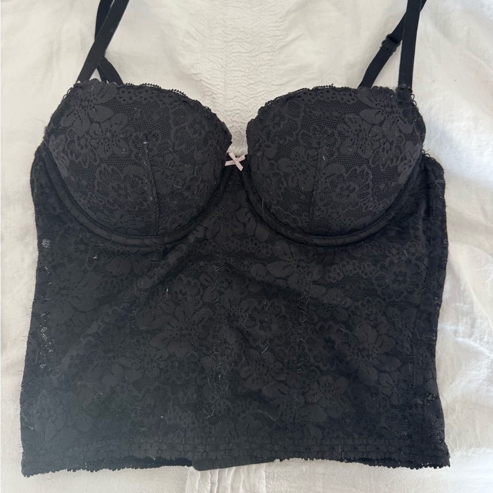 Pink lace bra top